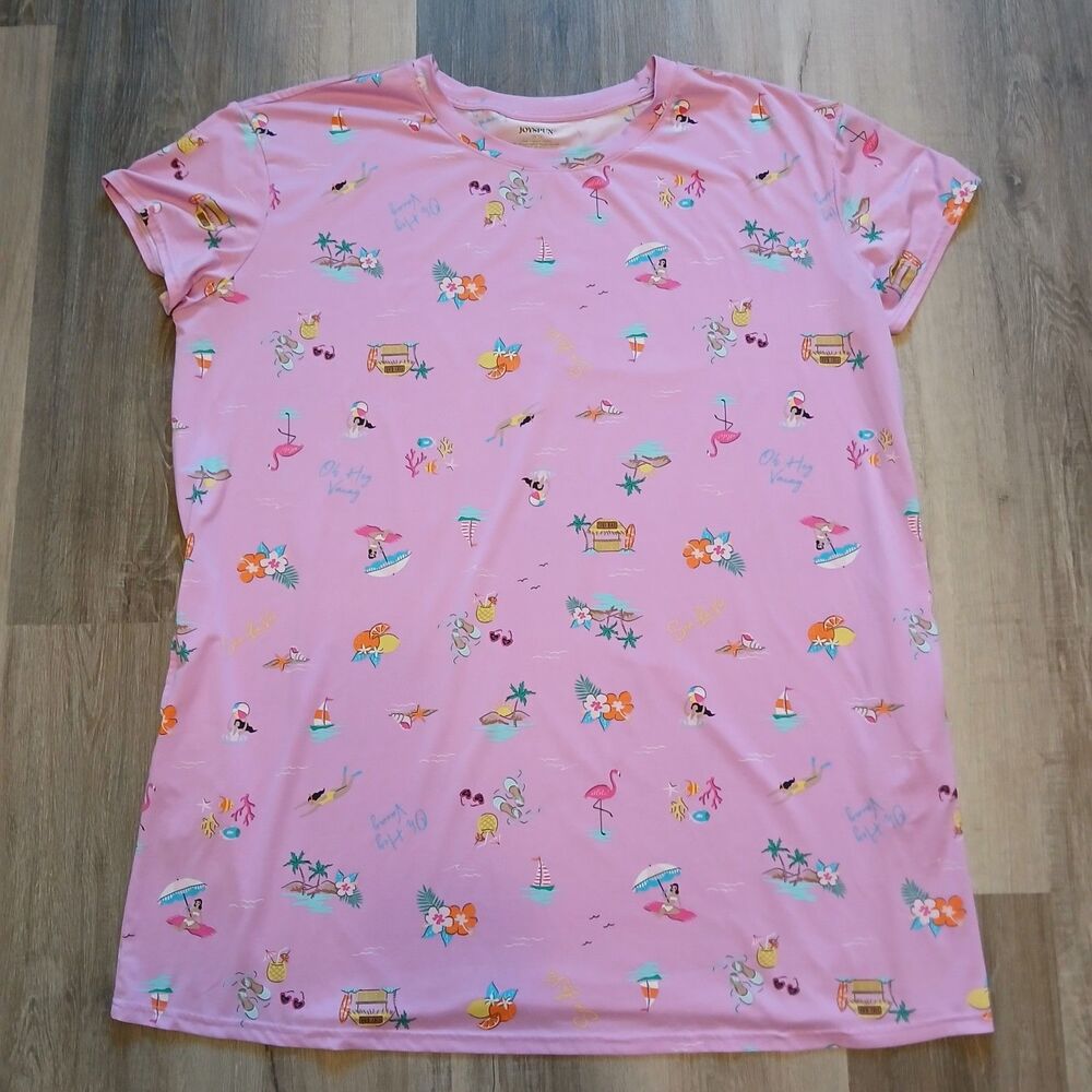 Women's Pink Short-Sleeve gown